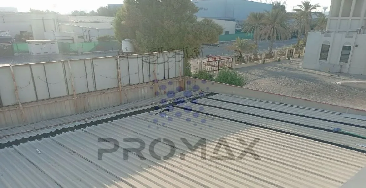 Sos - metal roof waterproofing project by Promax in Dubai, UAE